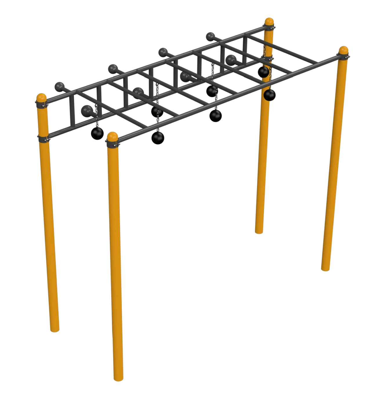 Horizontal ladder with crutches