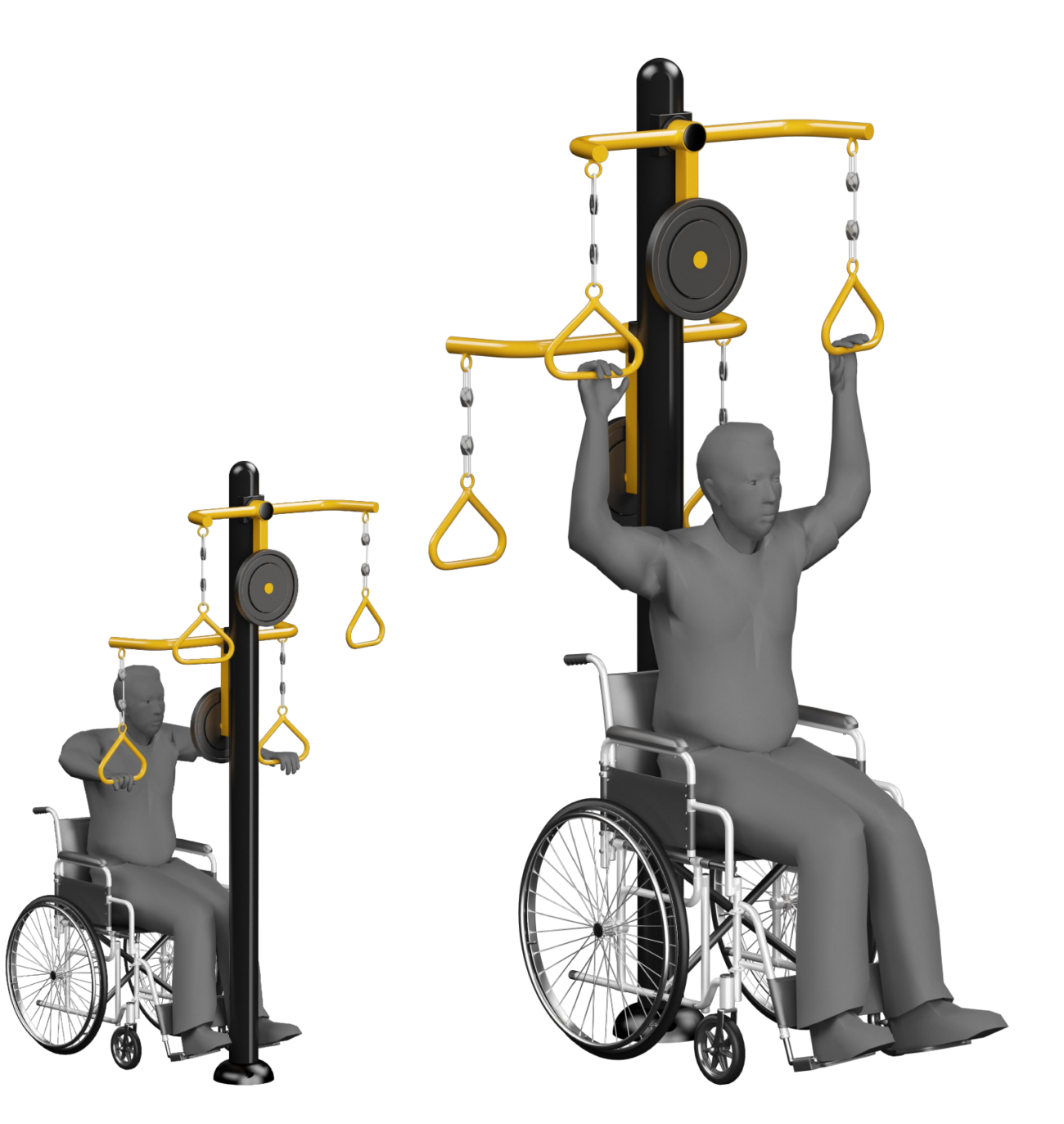 Arm trainer with weights (2 positions)