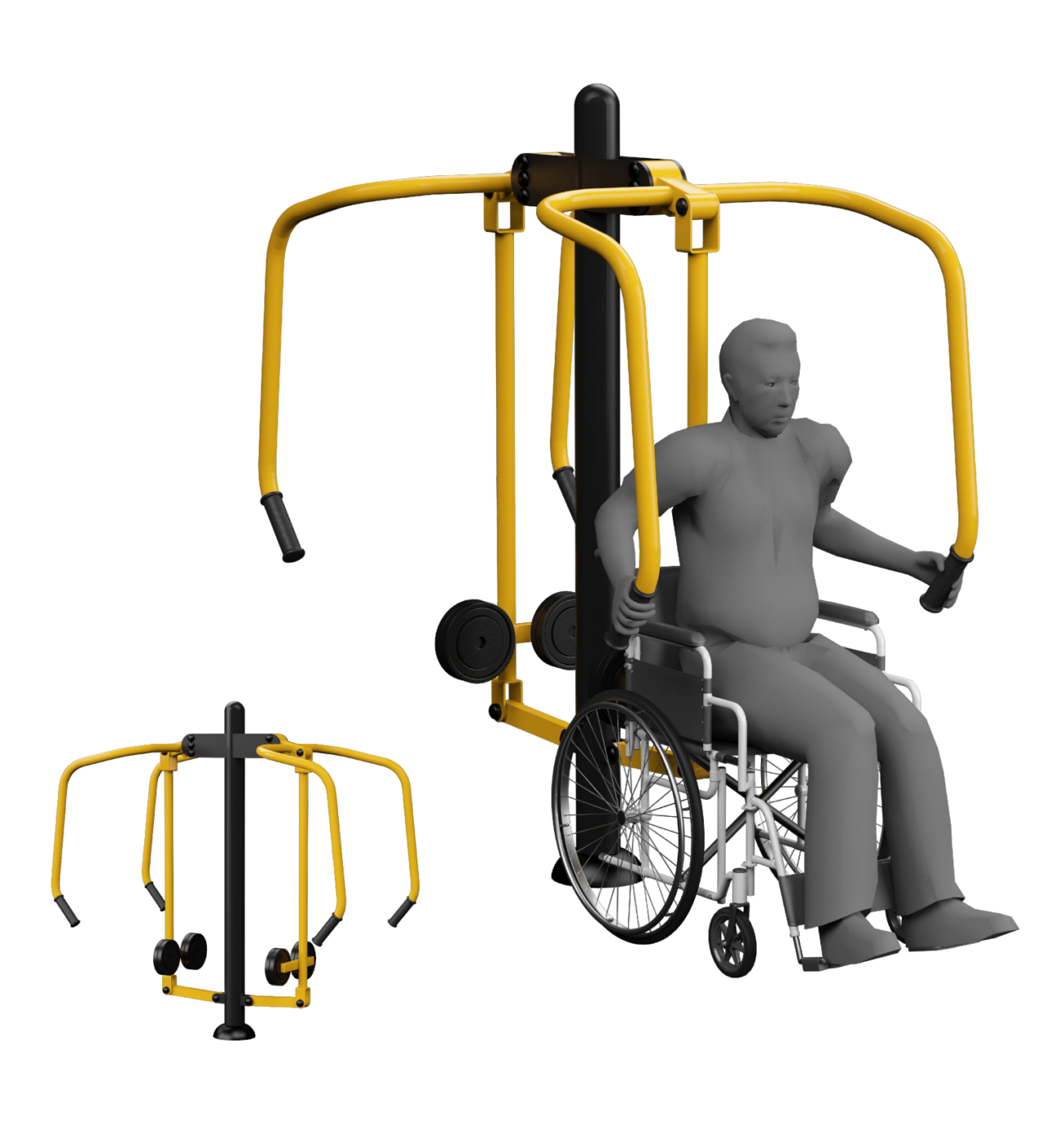 Pressing while sitting