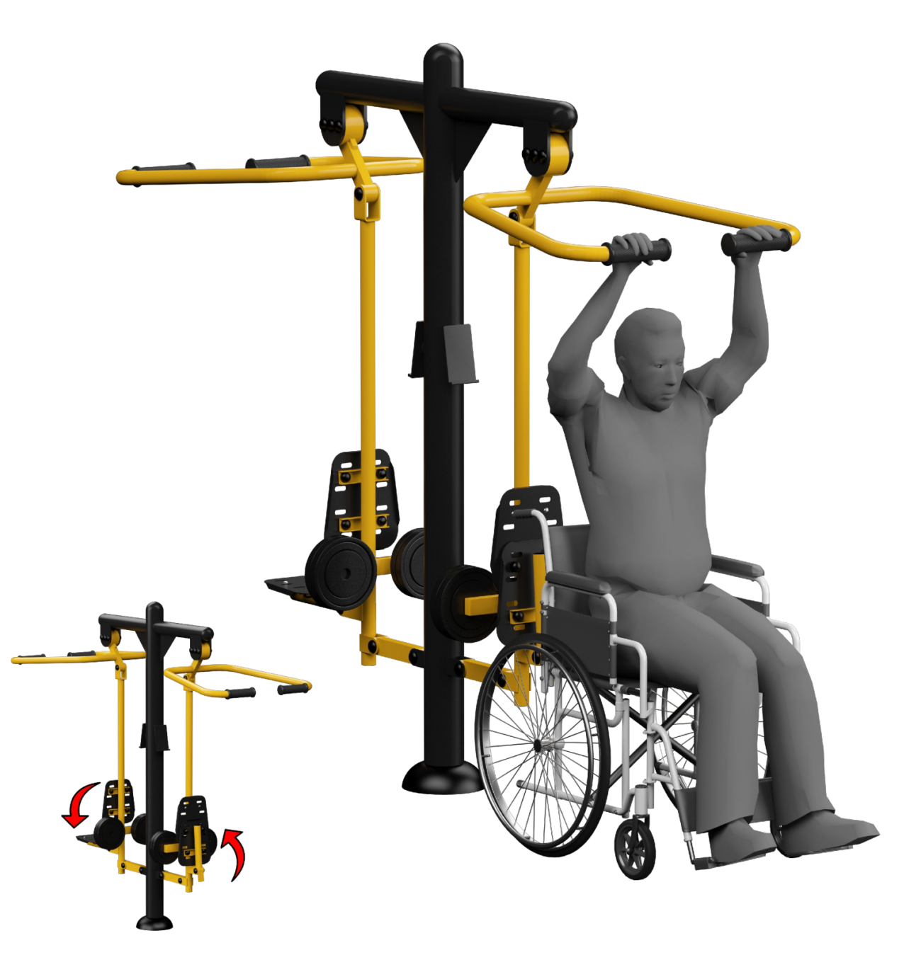 Integration lift with a movable seat