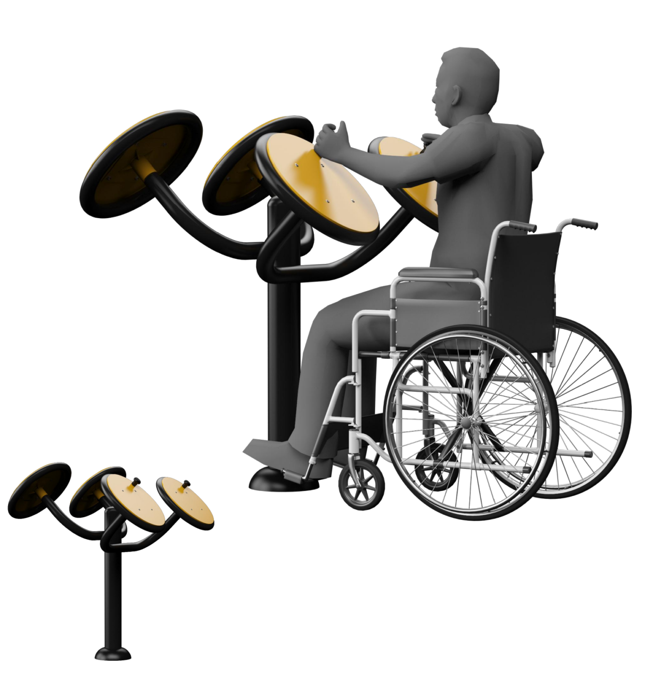 Small Tai Chi circles (2 stands)