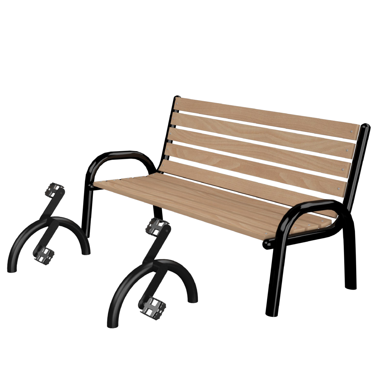 City bench with pedals